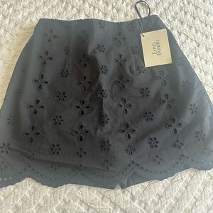 Love Bonito black eyelet skort XS